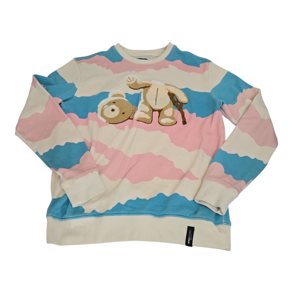 Roku Studio Camo And Bear With Crutch Crew Neck Long Sleeve Shirt Sz Small‎